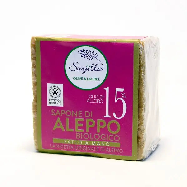 Sapone di Aleppo solido 15% Sarjilla